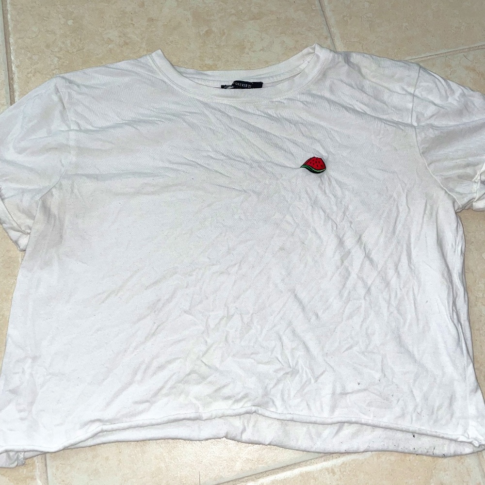 Forever 21 Watermelon Crop Top
